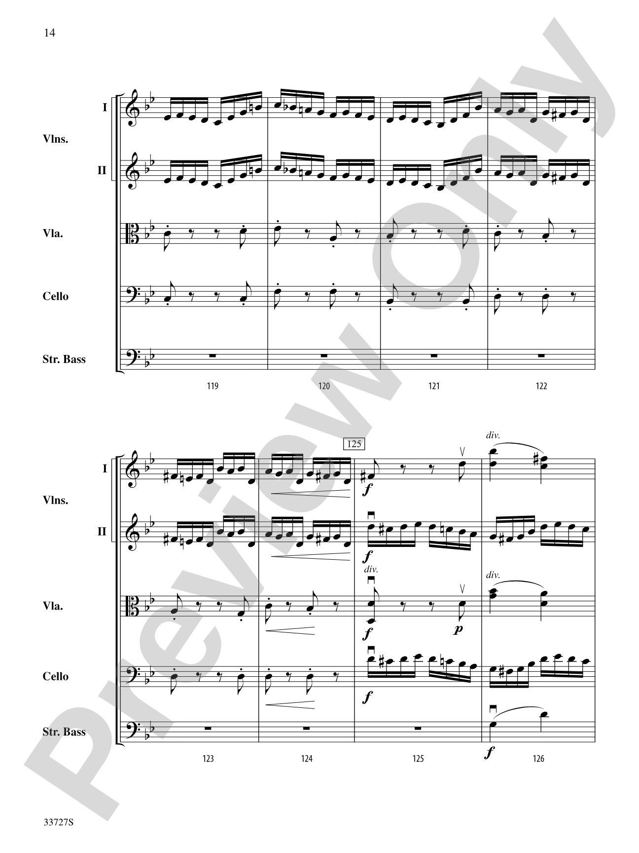 Allegretto (from Symphony No. 82 "The Bear"): String Orchestra Conductor Score & Parts