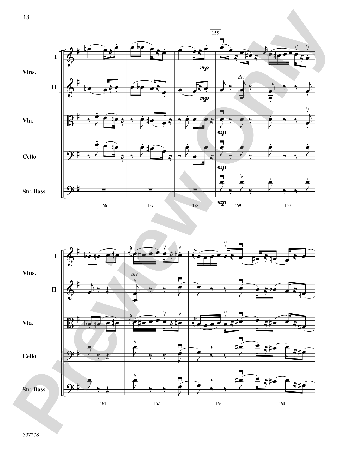 Allegretto (from Symphony No. 82 "The Bear"): String Orchestra Conductor Score & Parts