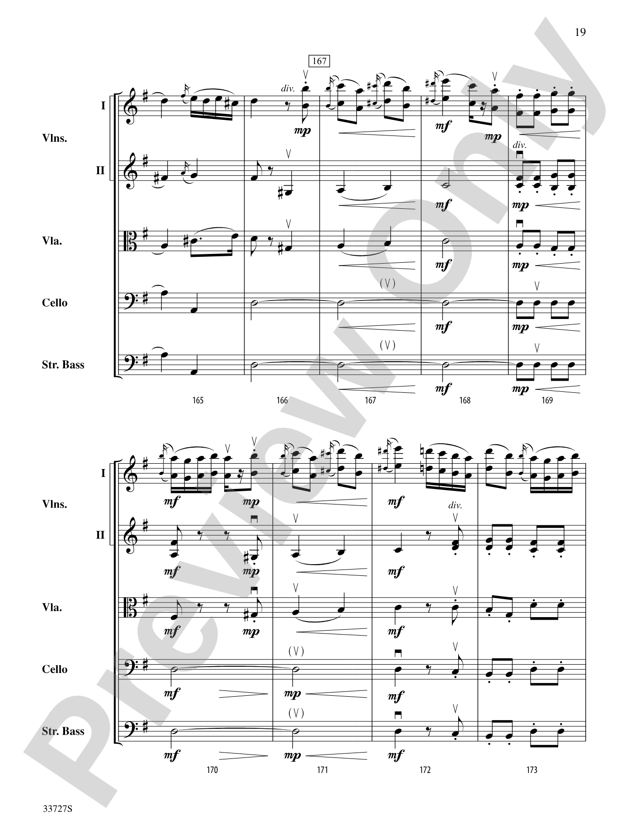 Allegretto (from Symphony No. 82 "The Bear"): String Orchestra Conductor Score & Parts