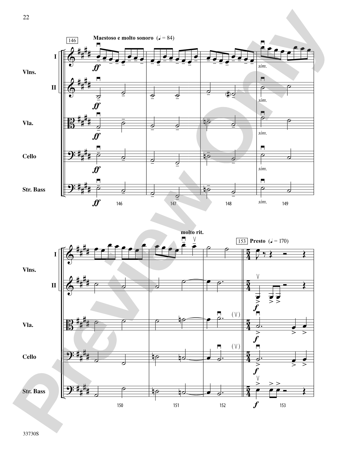 Cincopations: String Orchestra Conductor Score & Parts