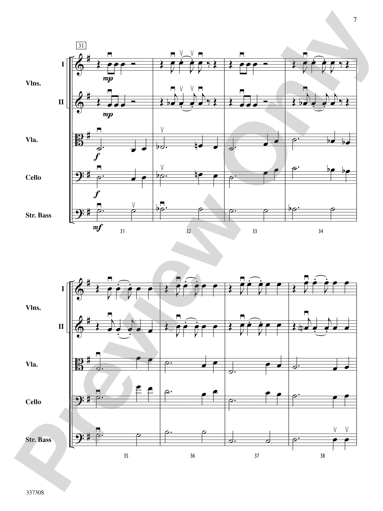 Cincopations: String Orchestra Conductor Score & Parts