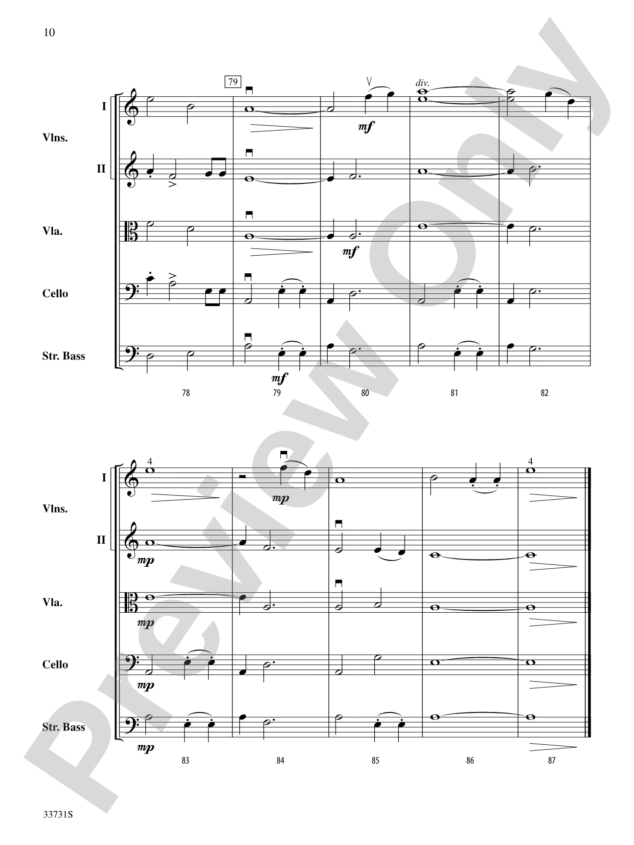 Le Tambour (Pat-a-Pan): String Orchestra Conductor Score & Parts