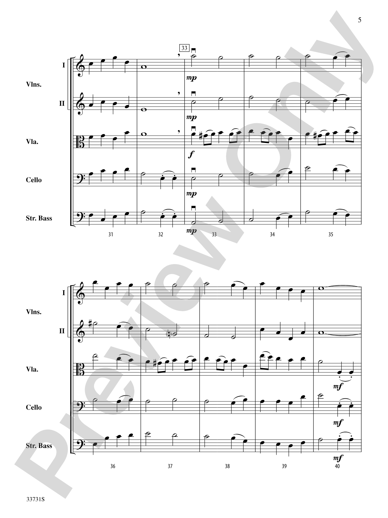 Le Tambour (Pat-a-Pan): String Orchestra Conductor Score & Parts