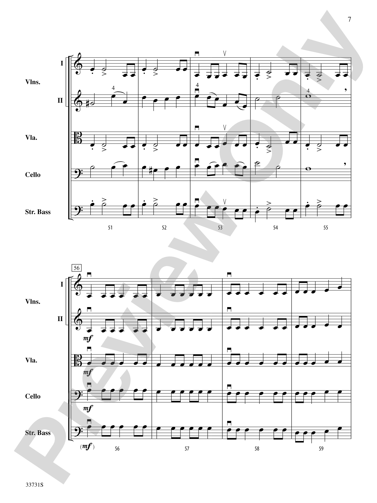 Le Tambour (Pat-a-Pan): String Orchestra Conductor Score & Parts
