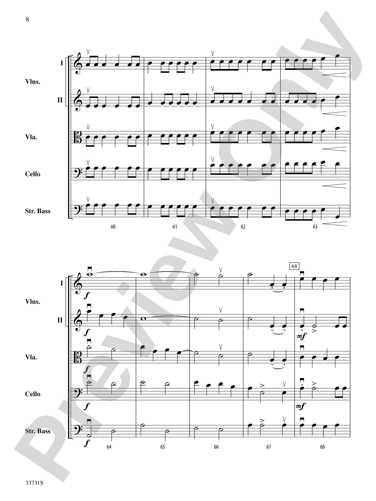 Le Tambour (Pat-a-Pan): String Orchestra Conductor Score & Parts