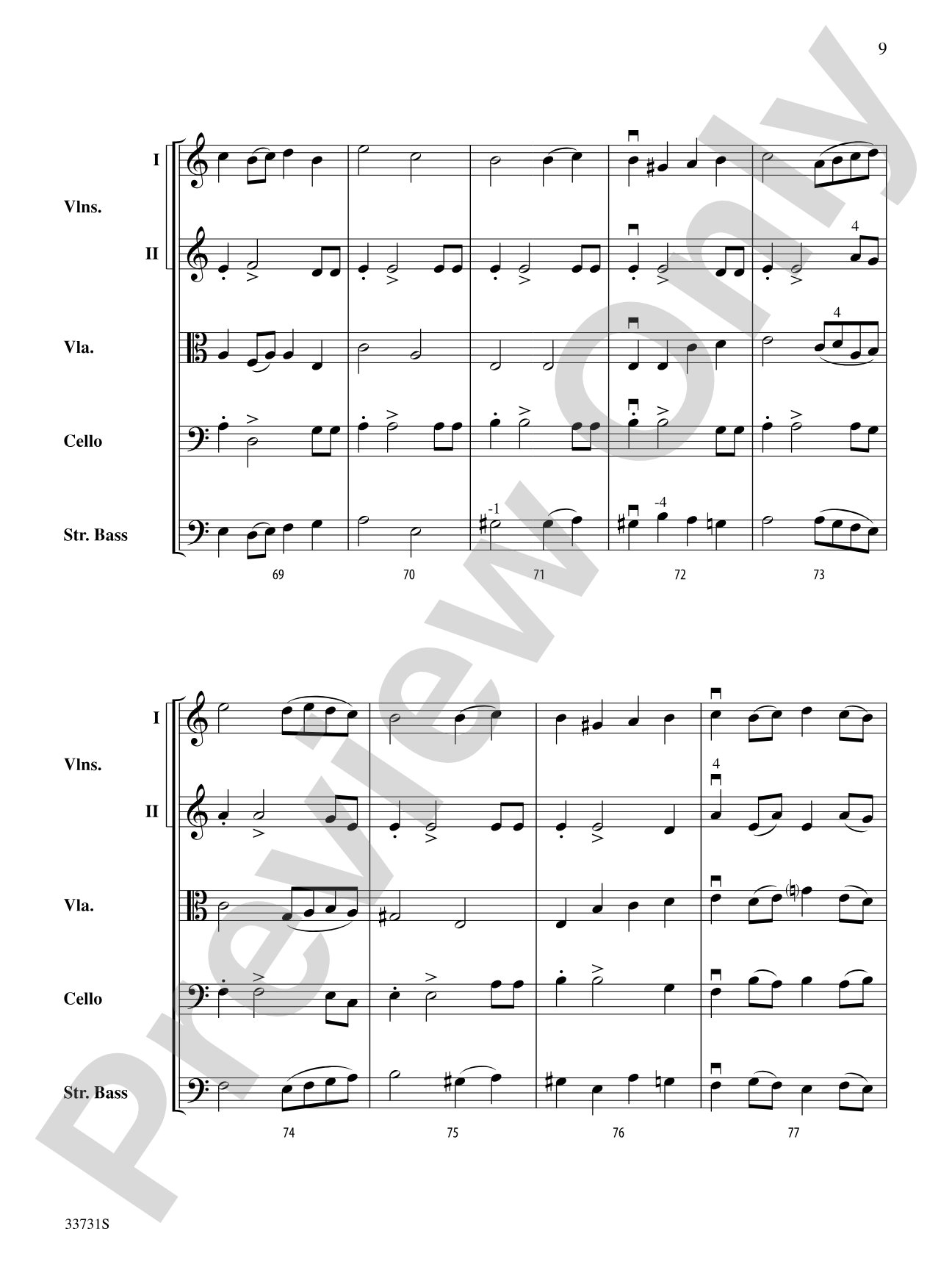 Le Tambour (Pat-a-Pan): String Orchestra Conductor Score & Parts