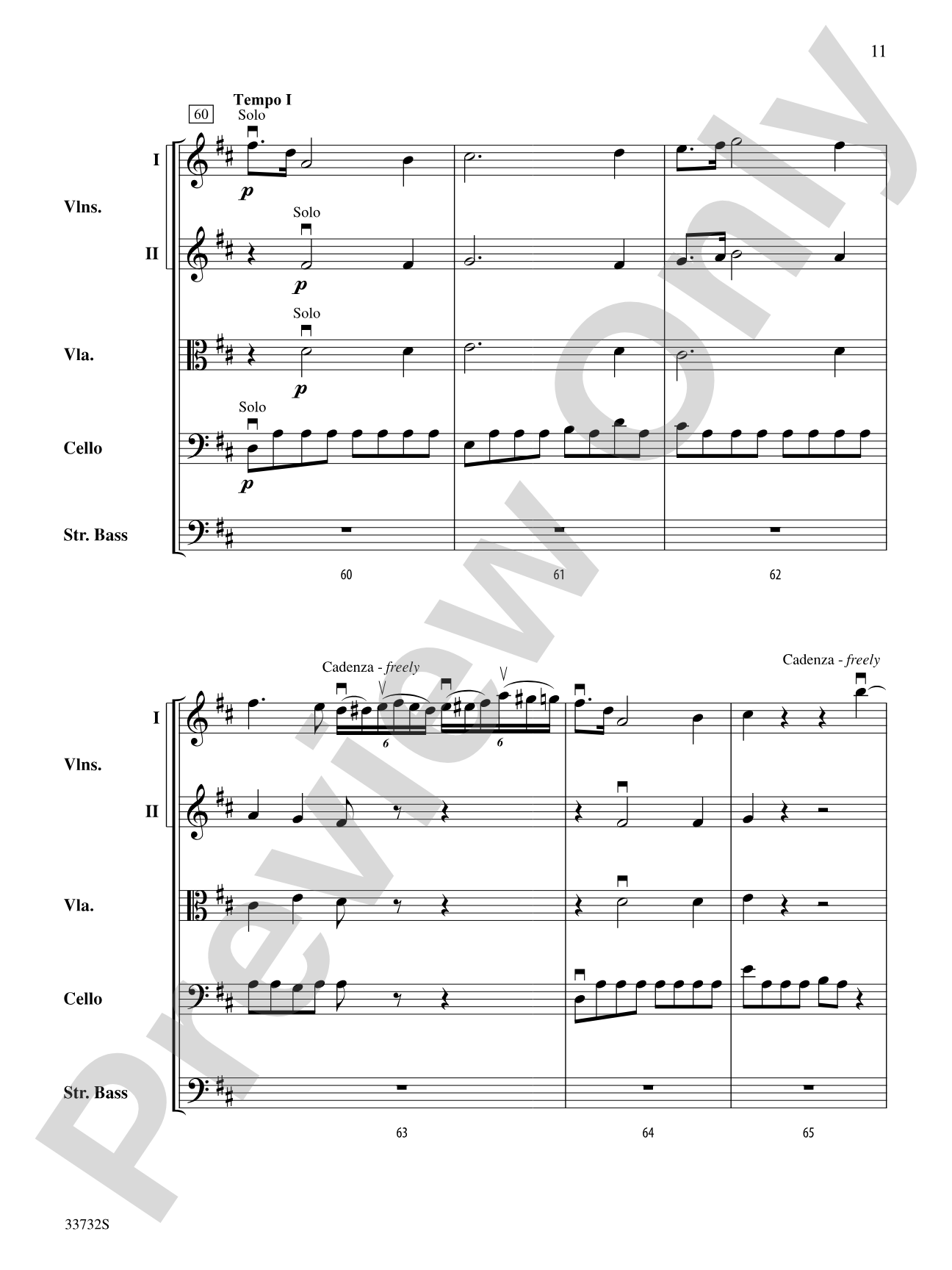 The "Raindrop" Prelude: String Orchestra Conductor Score & Parts