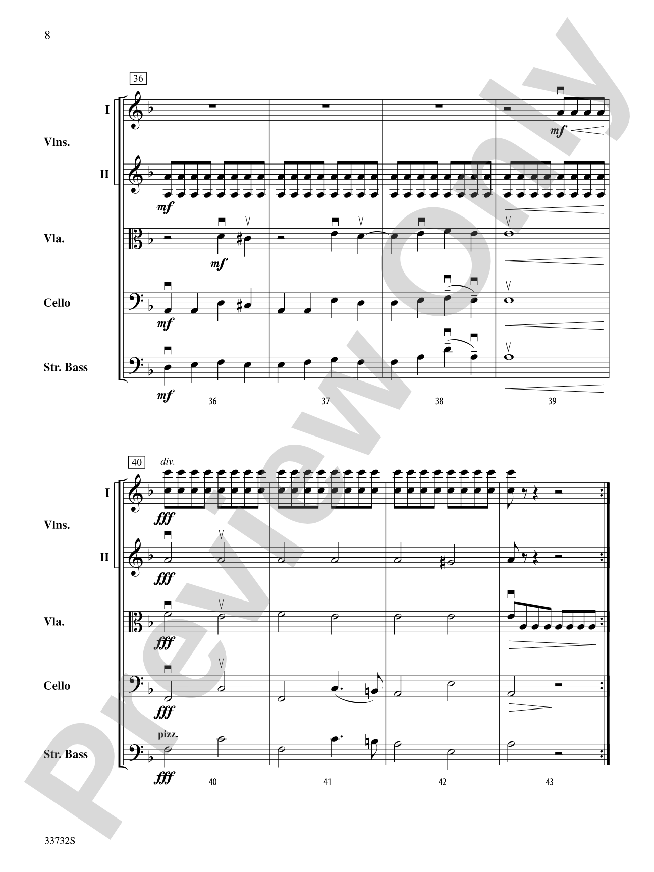 The "Raindrop" Prelude: String Orchestra Conductor Score & Parts