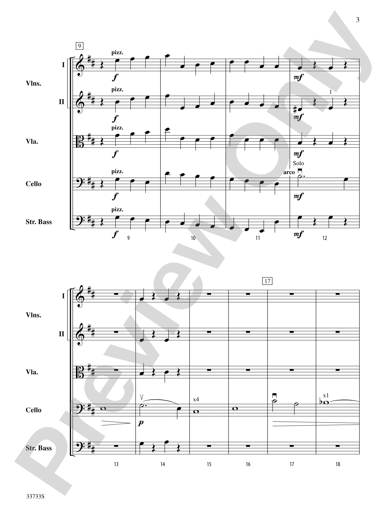 A Rococo Theme: String Orchestra Conductor Score & Parts