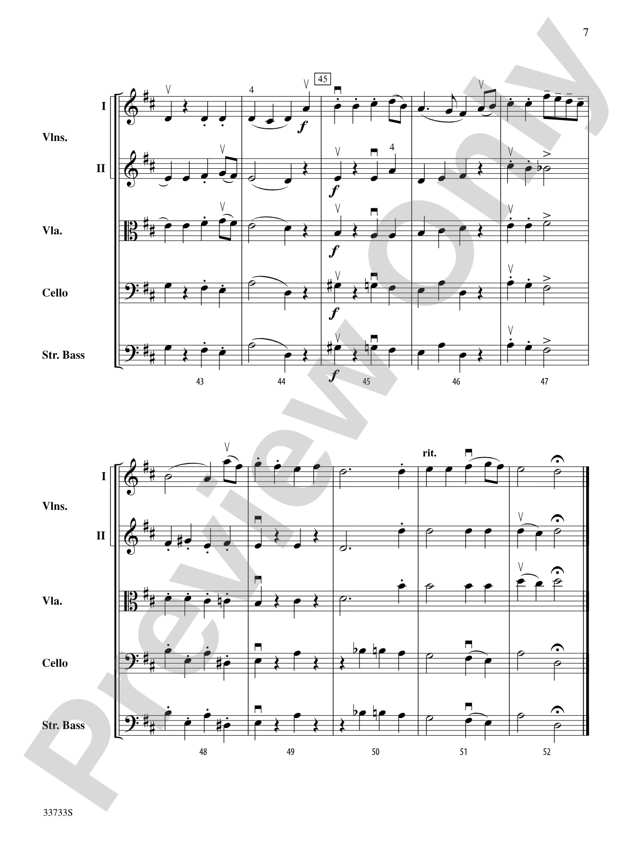 A Rococo Theme: String Orchestra Conductor Score & Parts