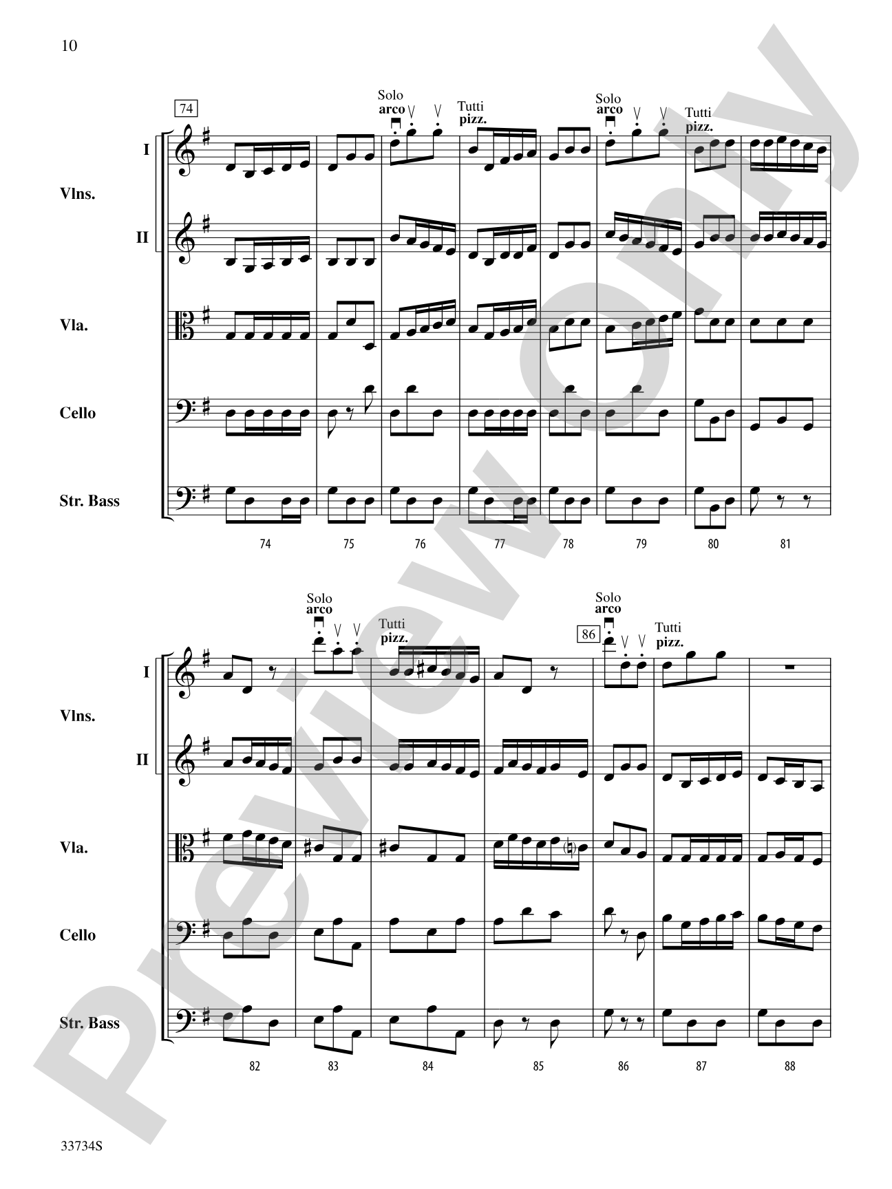 Symphony No. 2 (2nd Movement): String Orchestra Conductor Score & Parts