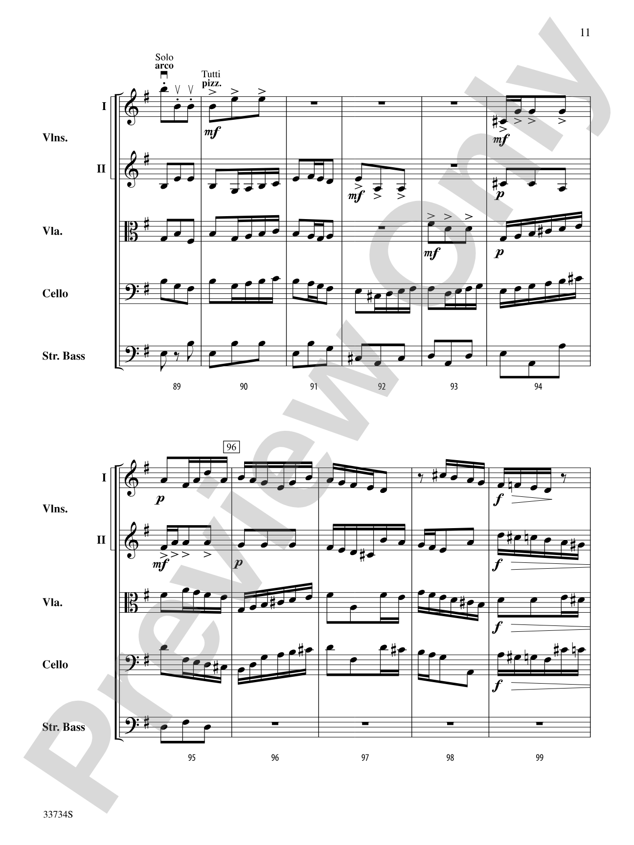 Symphony No. 2 (2nd Movement): String Orchestra Conductor Score & Parts
