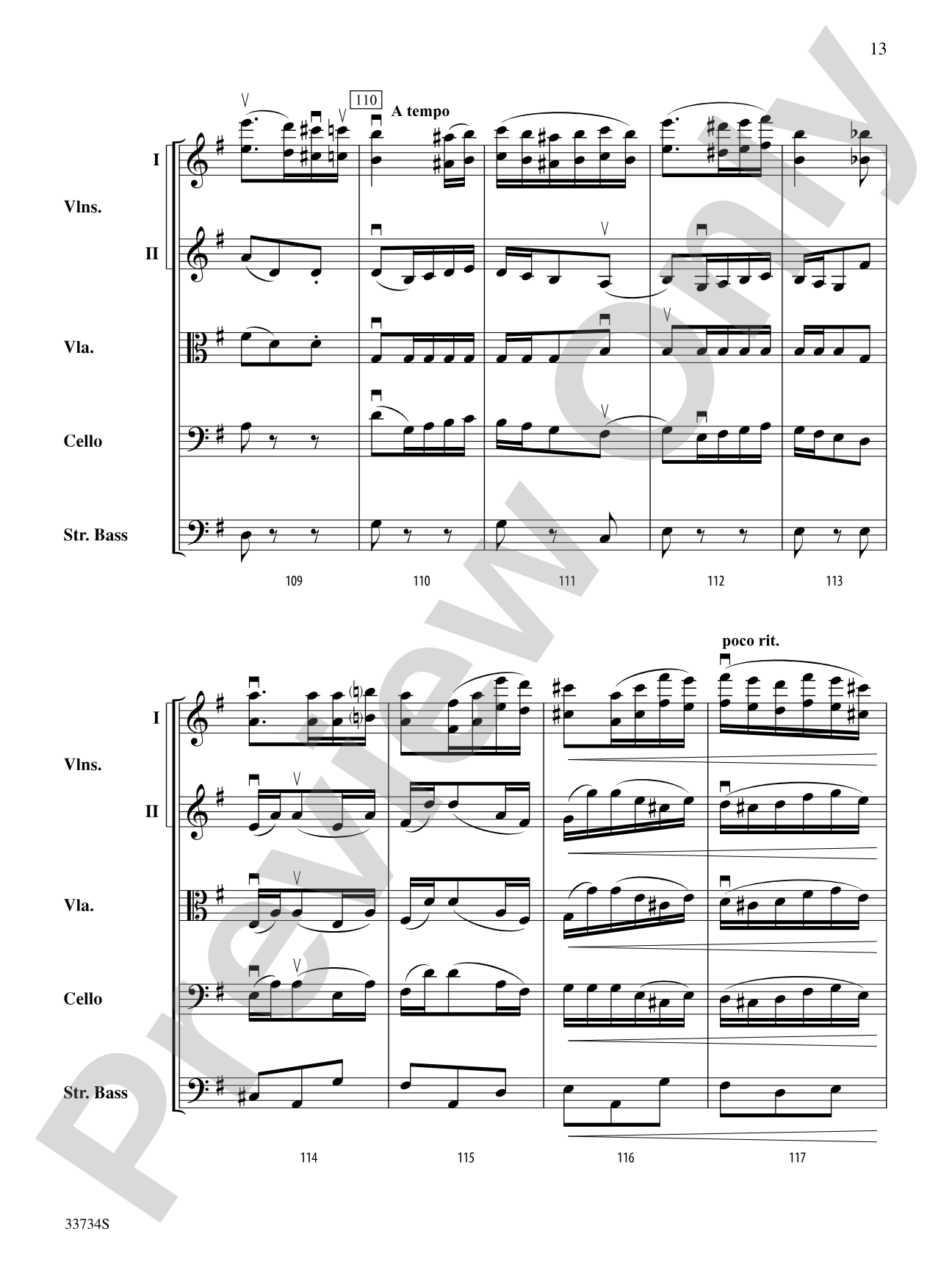Symphony No. 2 (2nd Movement): String Orchestra Conductor Score & Parts