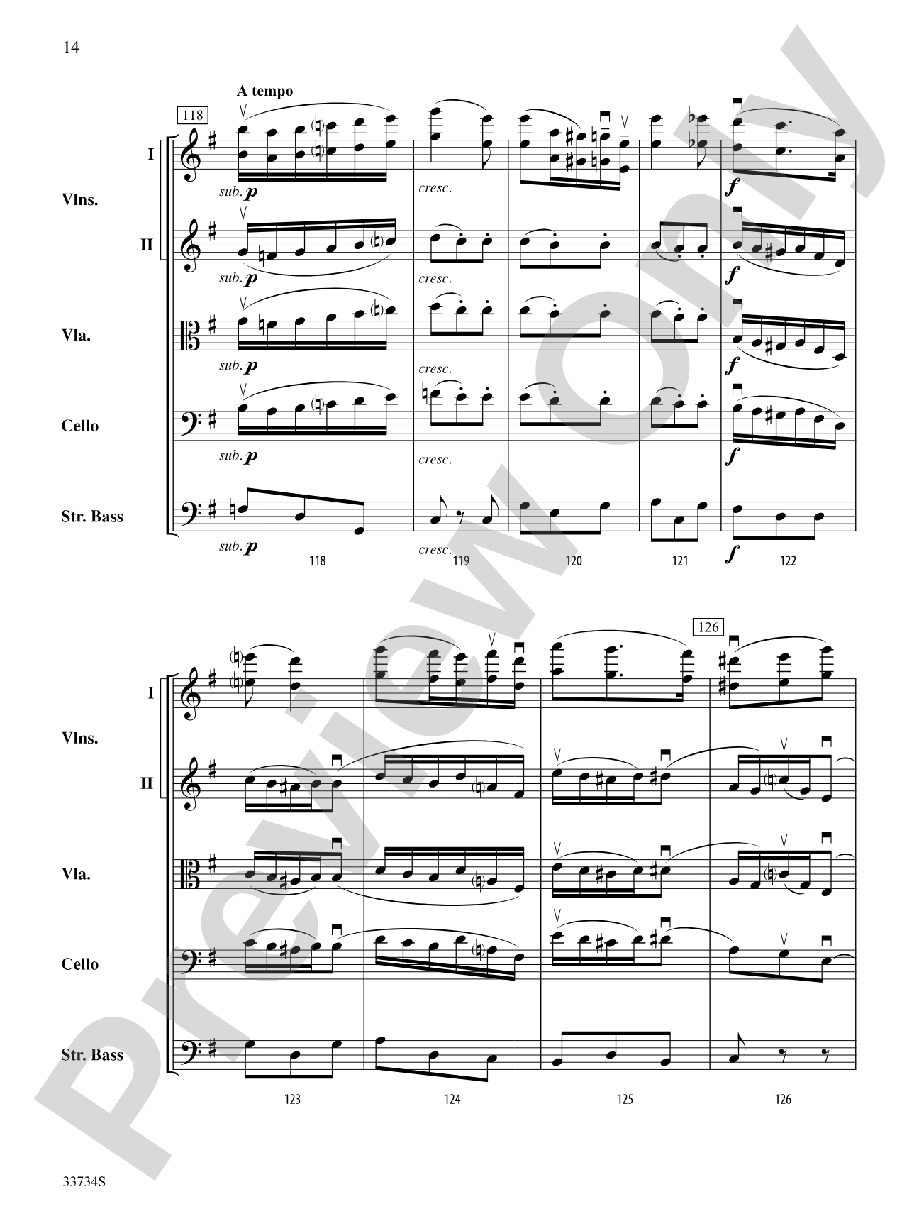 Symphony No. 2 (2nd Movement): String Orchestra Conductor Score & Parts