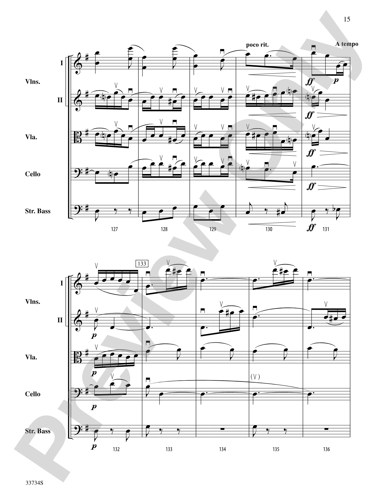 Symphony No. 2 (2nd Movement): String Orchestra Conductor Score & Parts