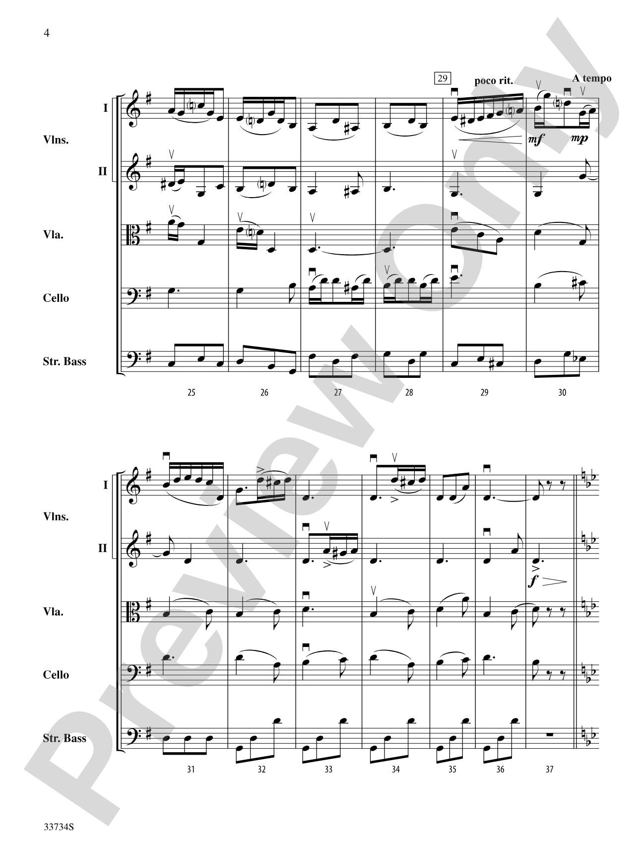 Symphony No. 2 (2nd Movement): String Orchestra Conductor Score & Parts
