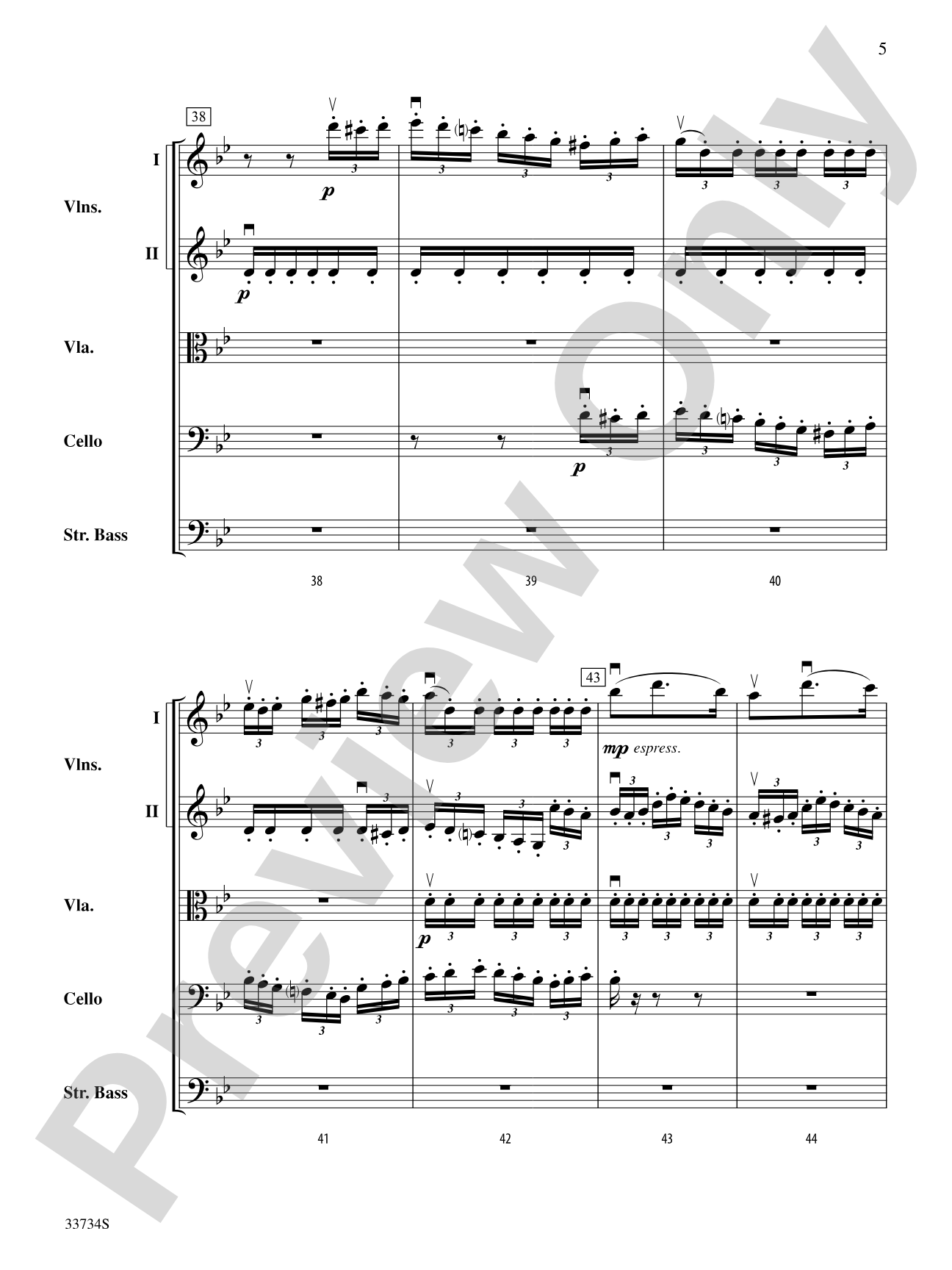 Symphony No. 2 (2nd Movement): String Orchestra Conductor Score & Parts