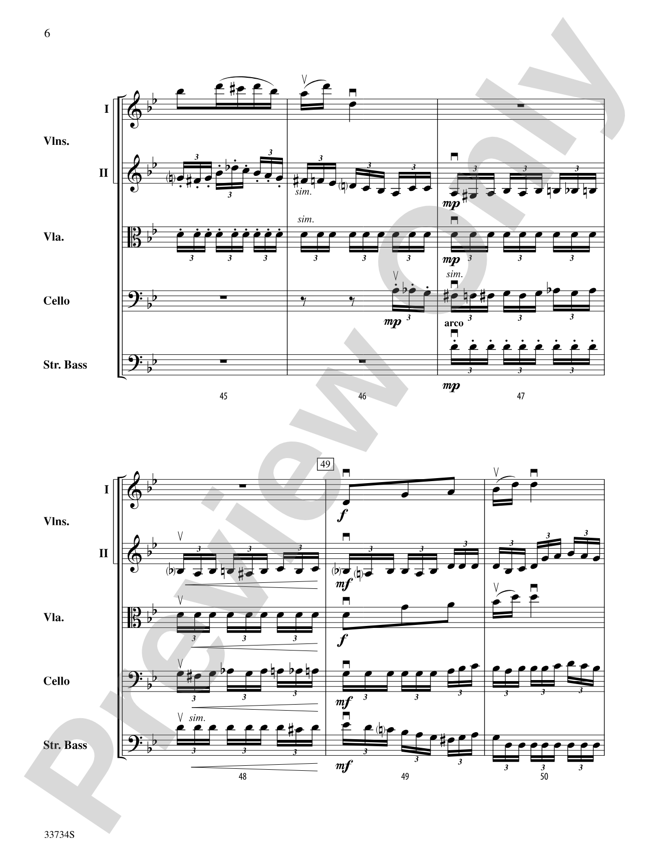 Symphony No. 2 (2nd Movement): String Orchestra Conductor Score & Parts