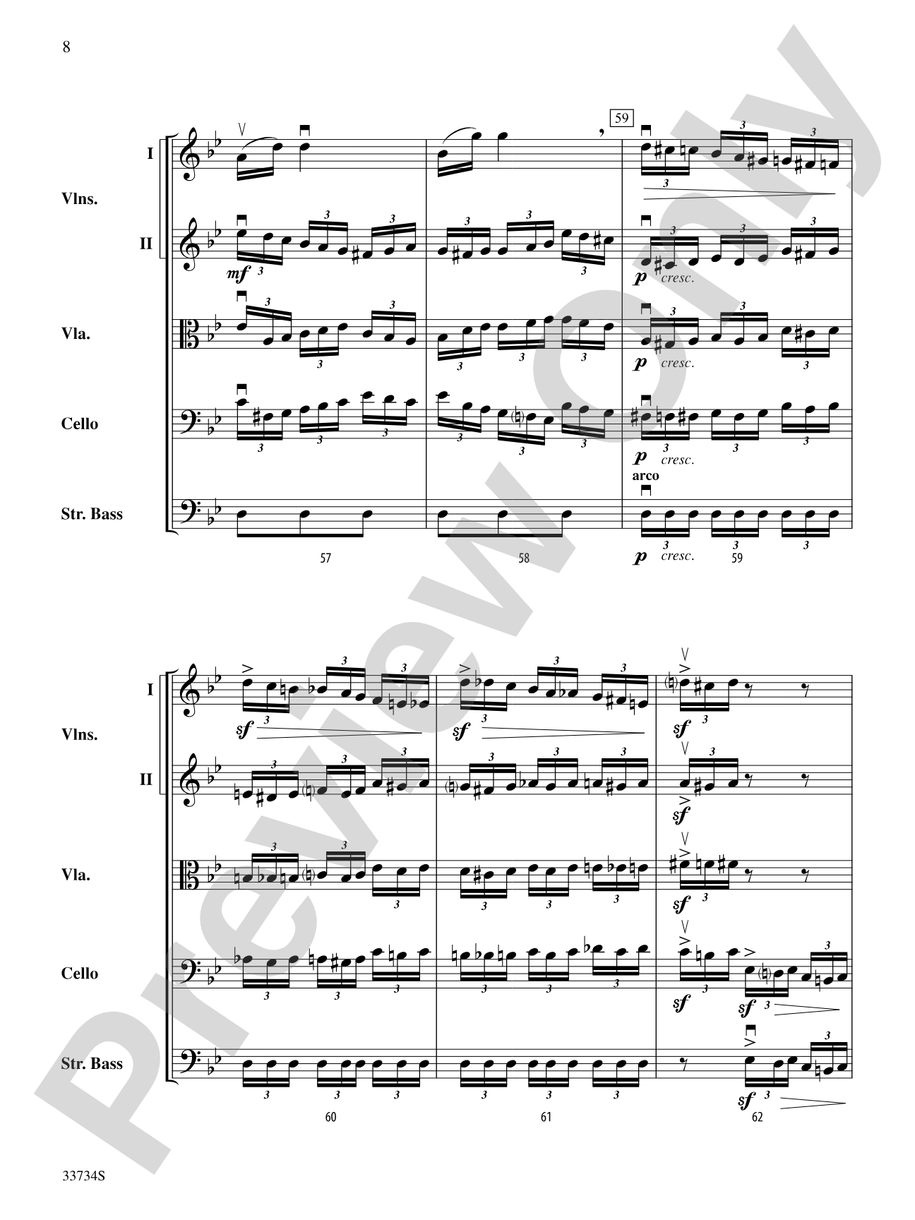 Symphony No. 2 (2nd Movement): String Orchestra Conductor Score & Parts
