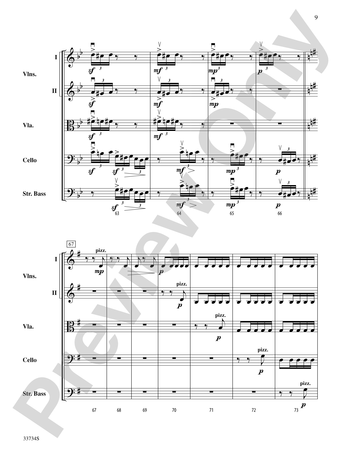 Symphony No. 2 (2nd Movement): String Orchestra Conductor Score & Parts