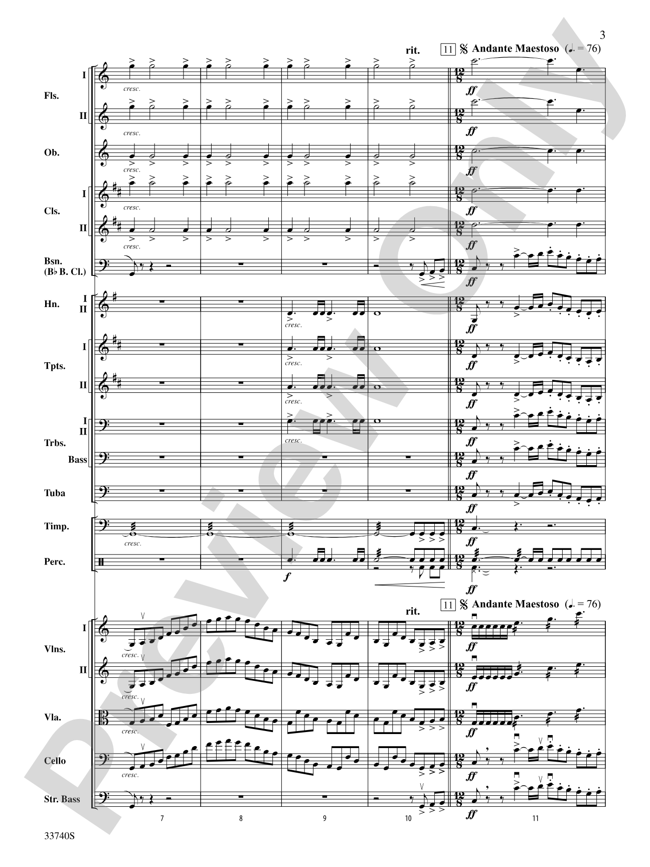 Poeme Symphonique "Les Preludes": Full Orchestra Conductor Score & Parts
