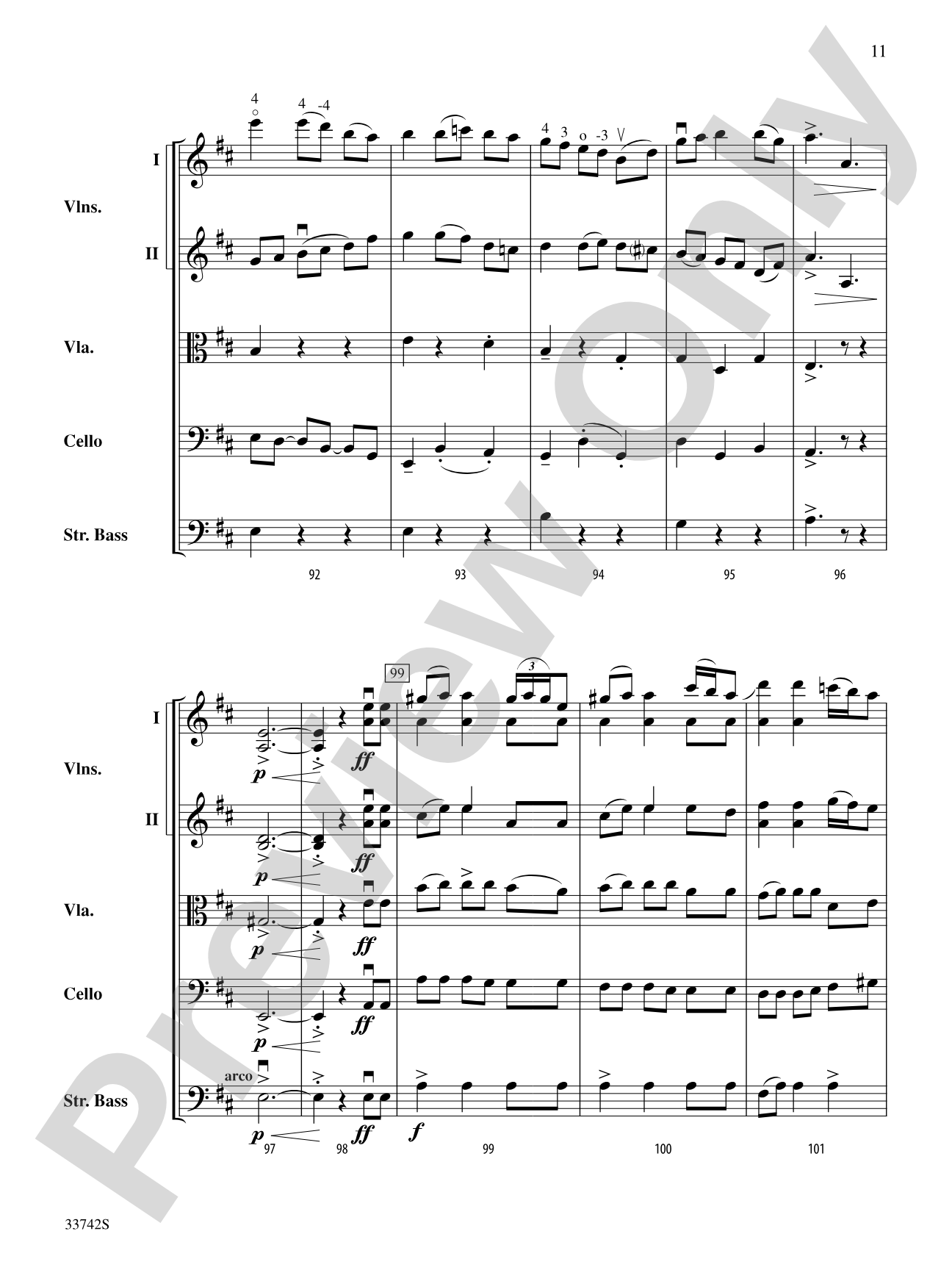 La Betaille (You Little Wild Thing): String Orchestra Conductor Score & Parts