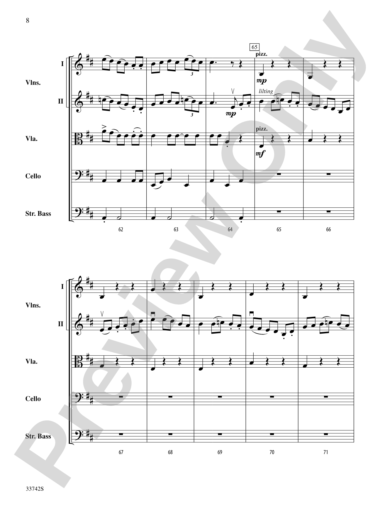 La Betaille (You Little Wild Thing): String Orchestra Conductor Score & Parts