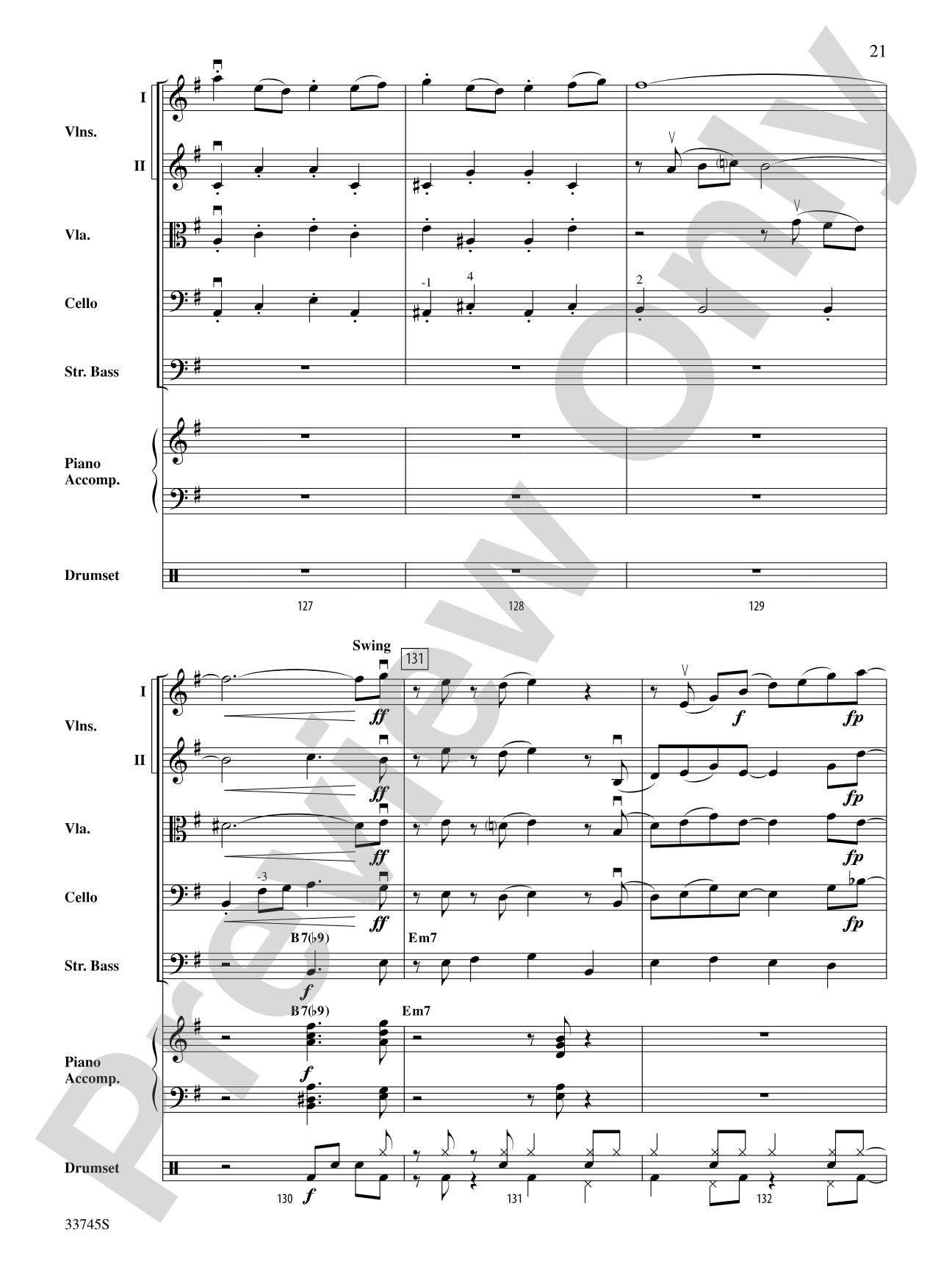 Swing Break: String Orchestra Conductor Score & Parts