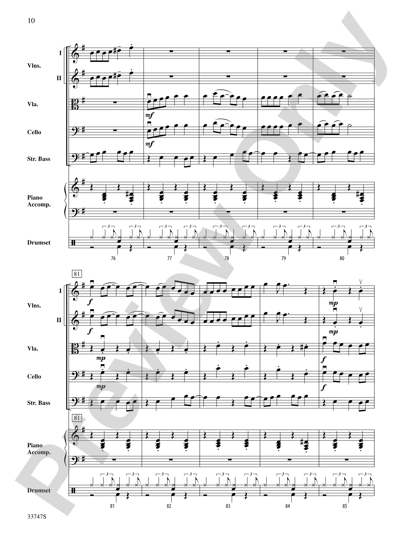 Rocksteady Reggae: String Orchestra Conductor Score & Parts