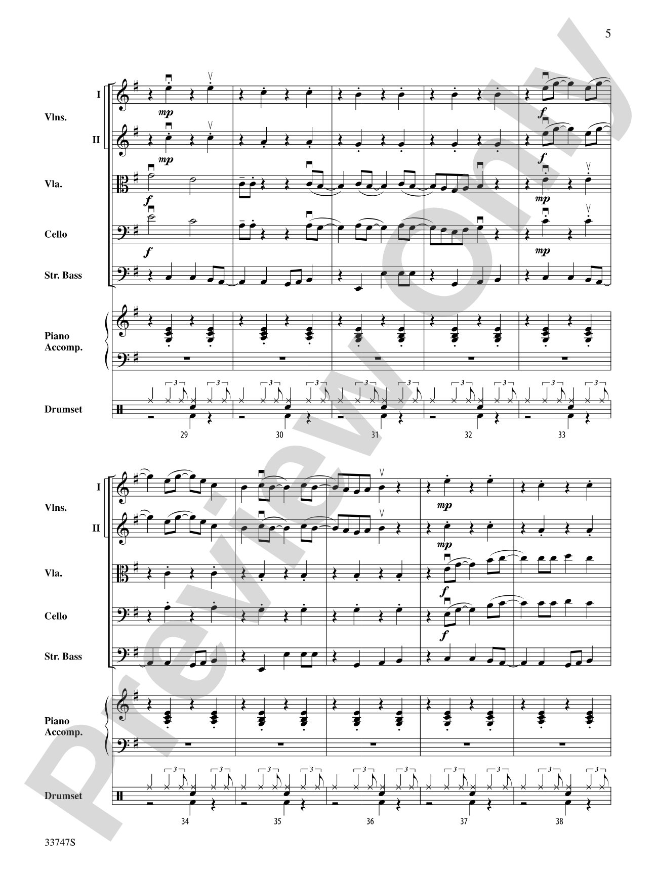 Rocksteady Reggae: String Orchestra Conductor Score & Parts