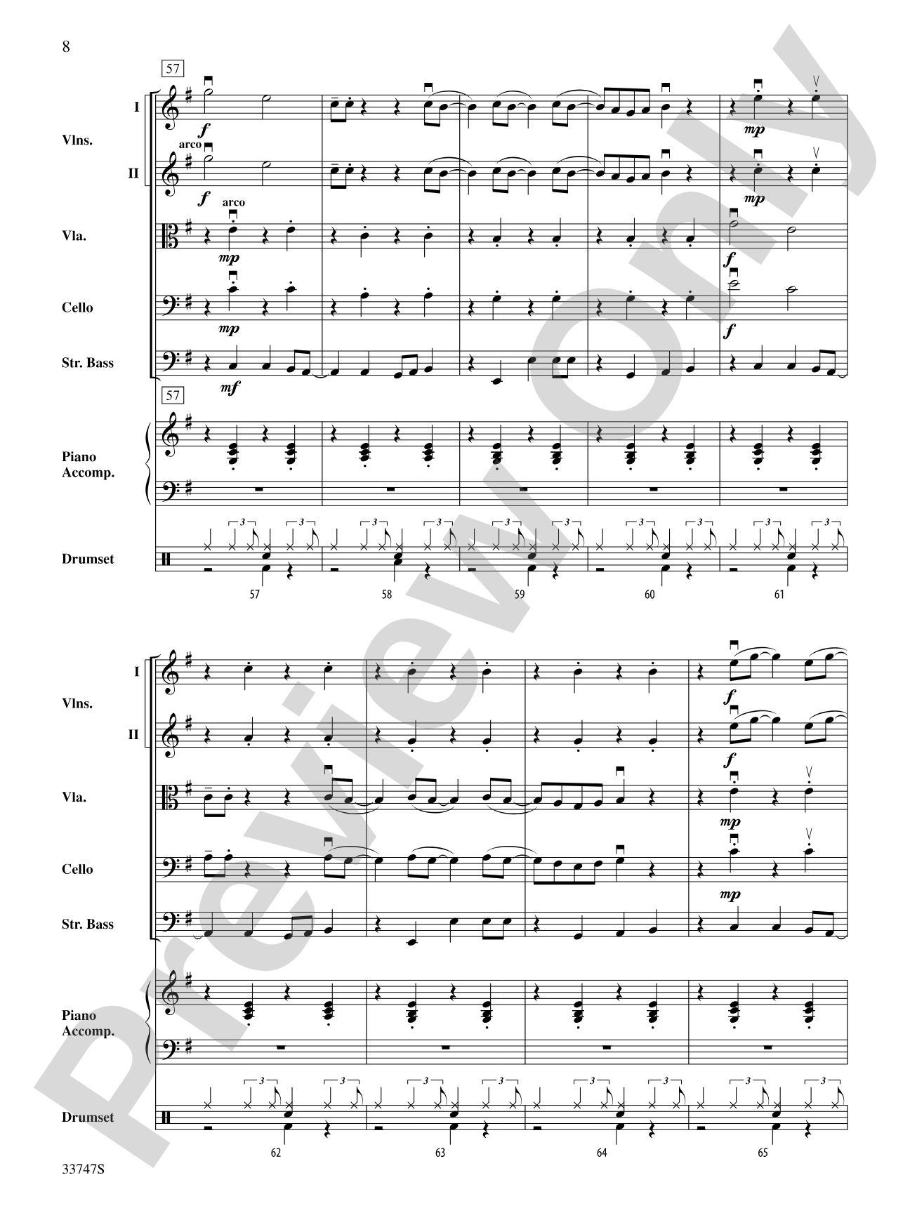 Rocksteady Reggae: String Orchestra Conductor Score & Parts