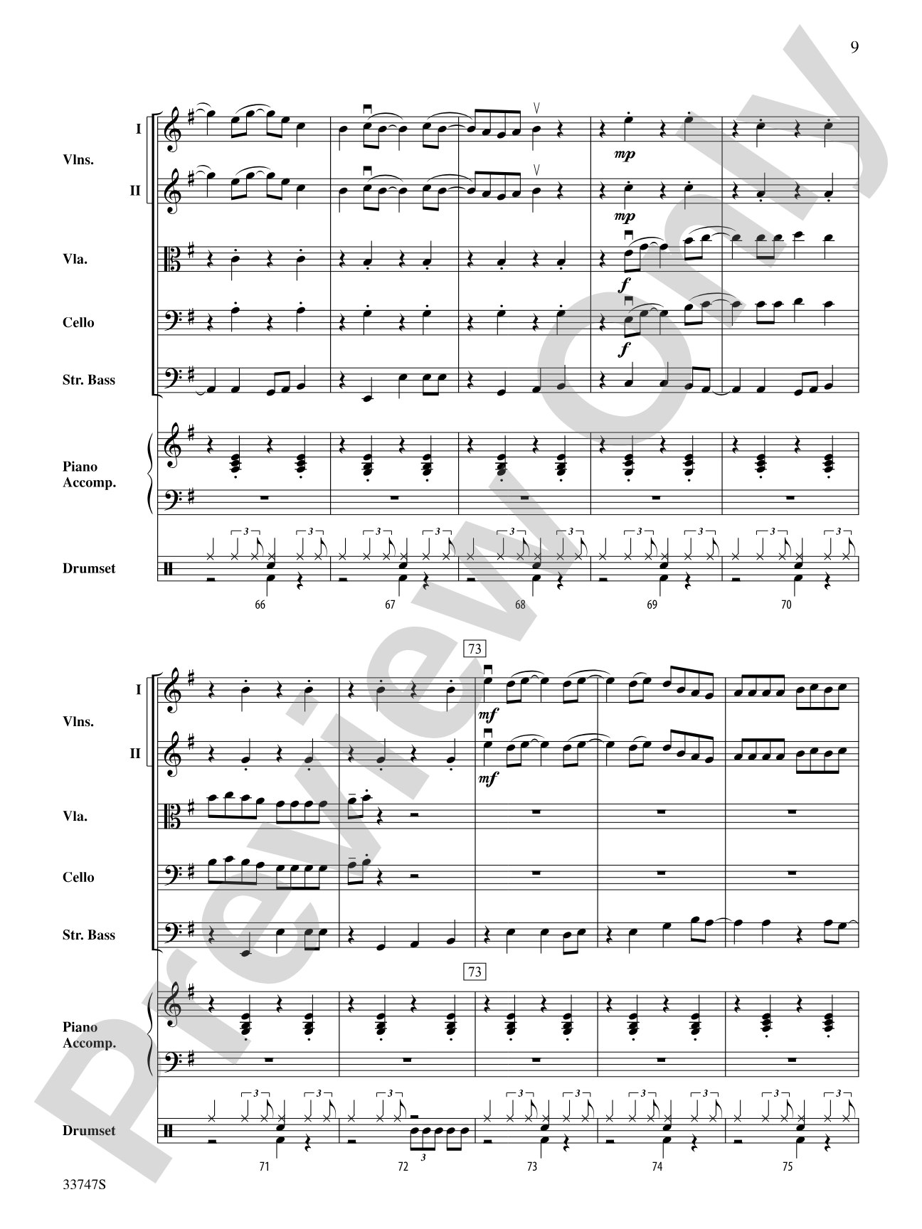 Rocksteady Reggae: String Orchestra Conductor Score & Parts