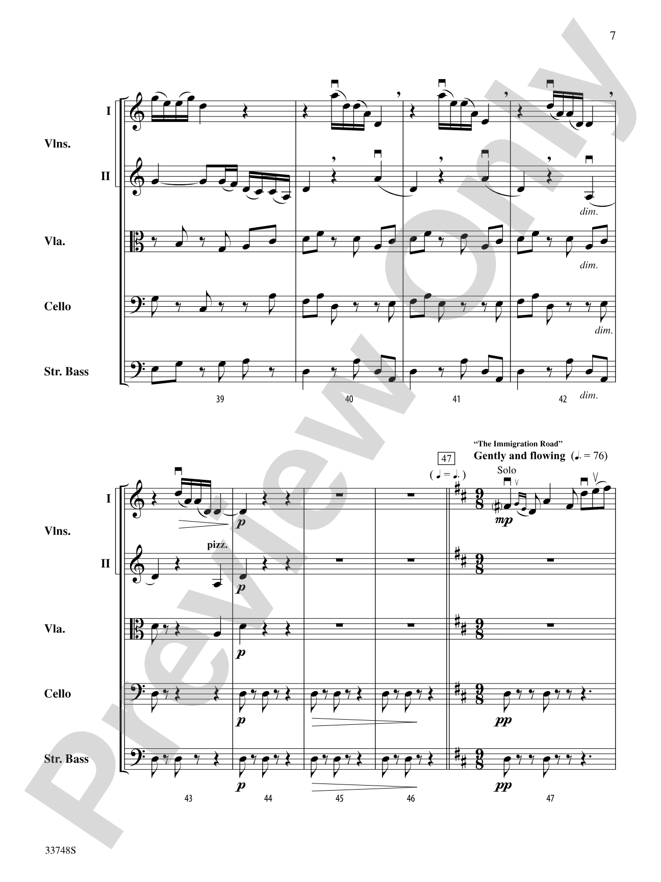 Dixie Highway: String Orchestra Conductor Score & Parts