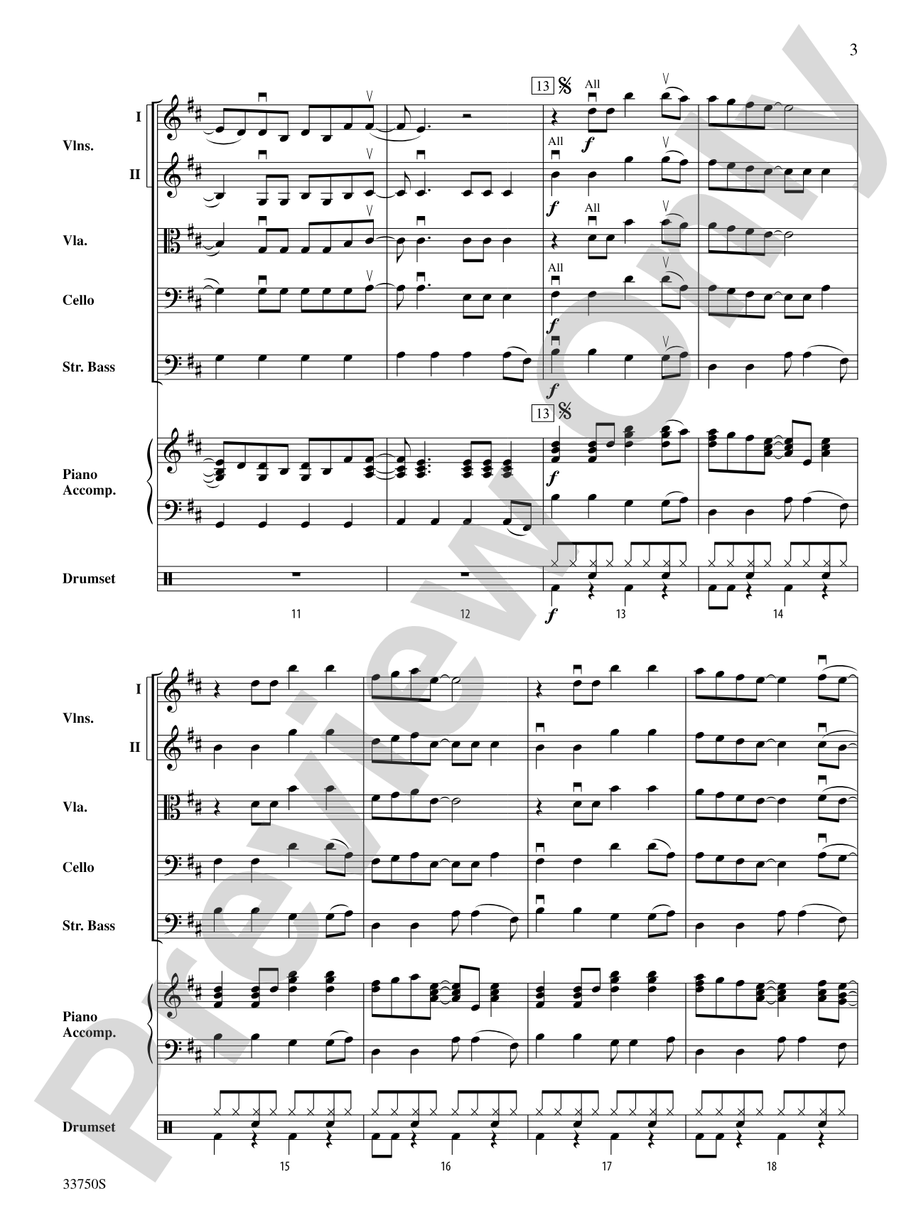 21 Guns: String Orchestra Conductor Score & Parts