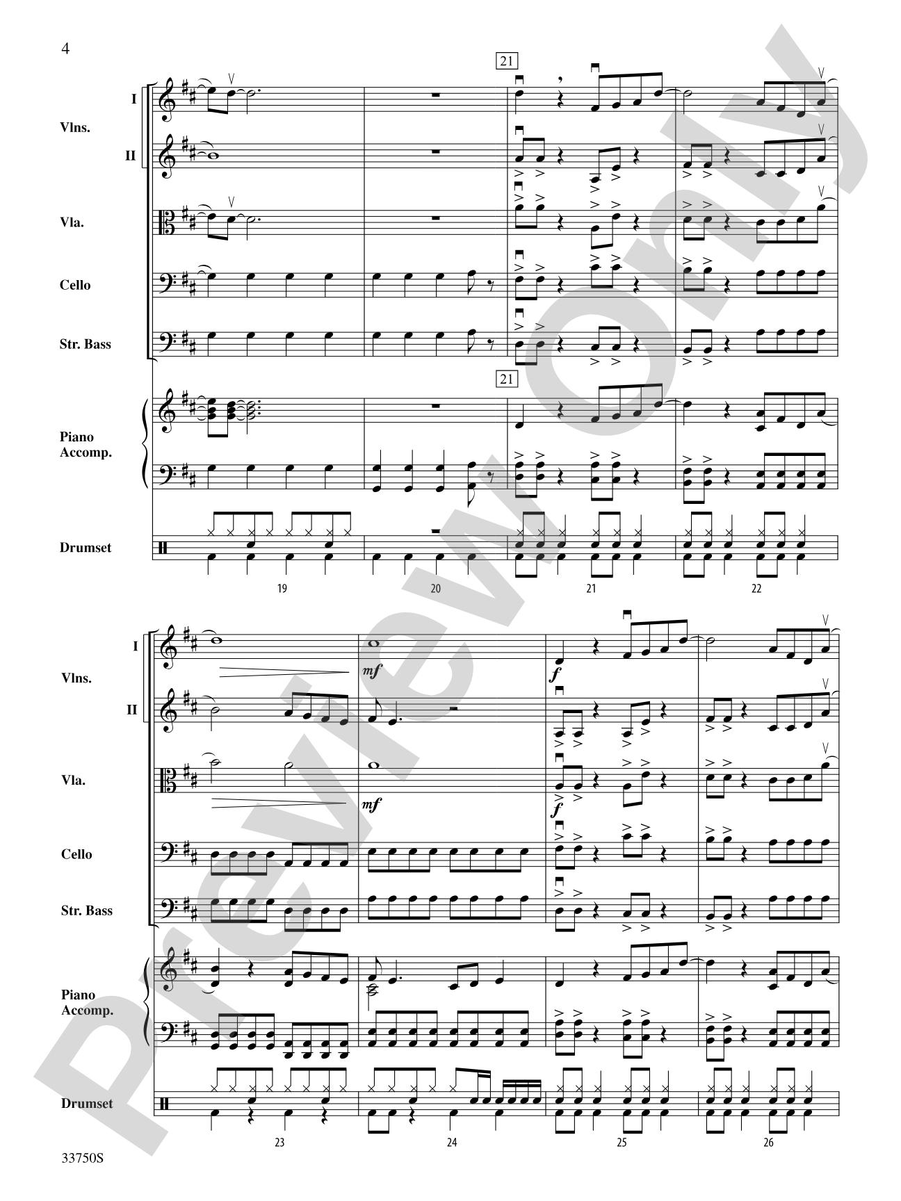 21 Guns: String Orchestra Conductor Score & Parts
