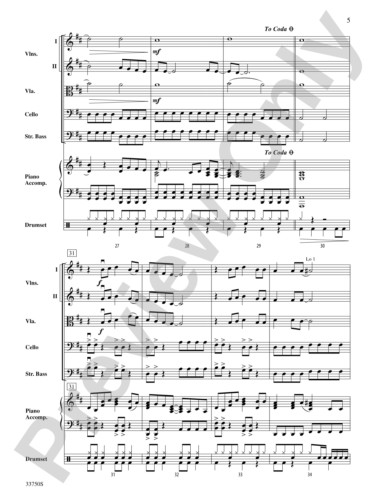 21 Guns: String Orchestra Conductor Score & Parts