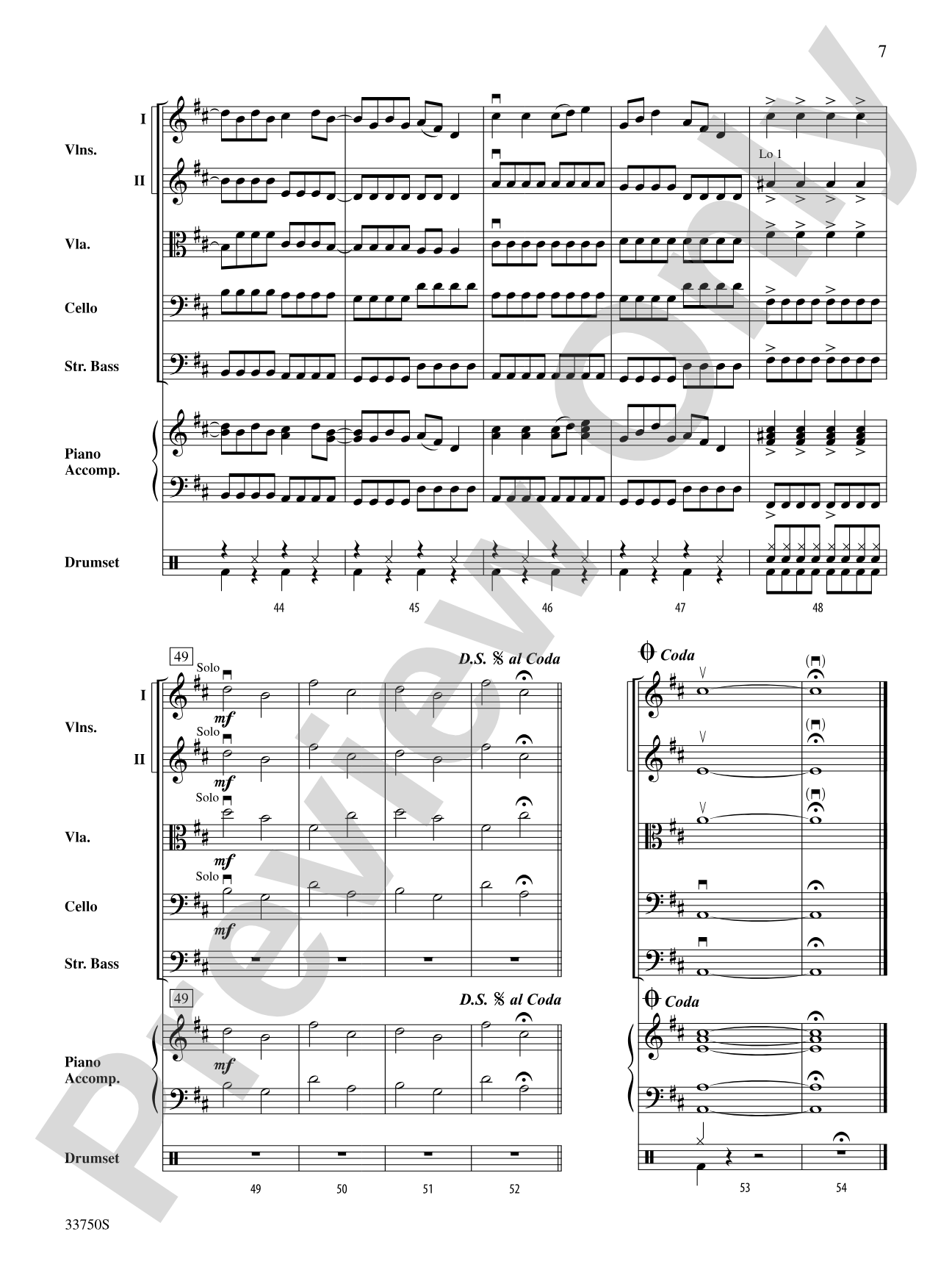 21 Guns: String Orchestra Conductor Score & Parts