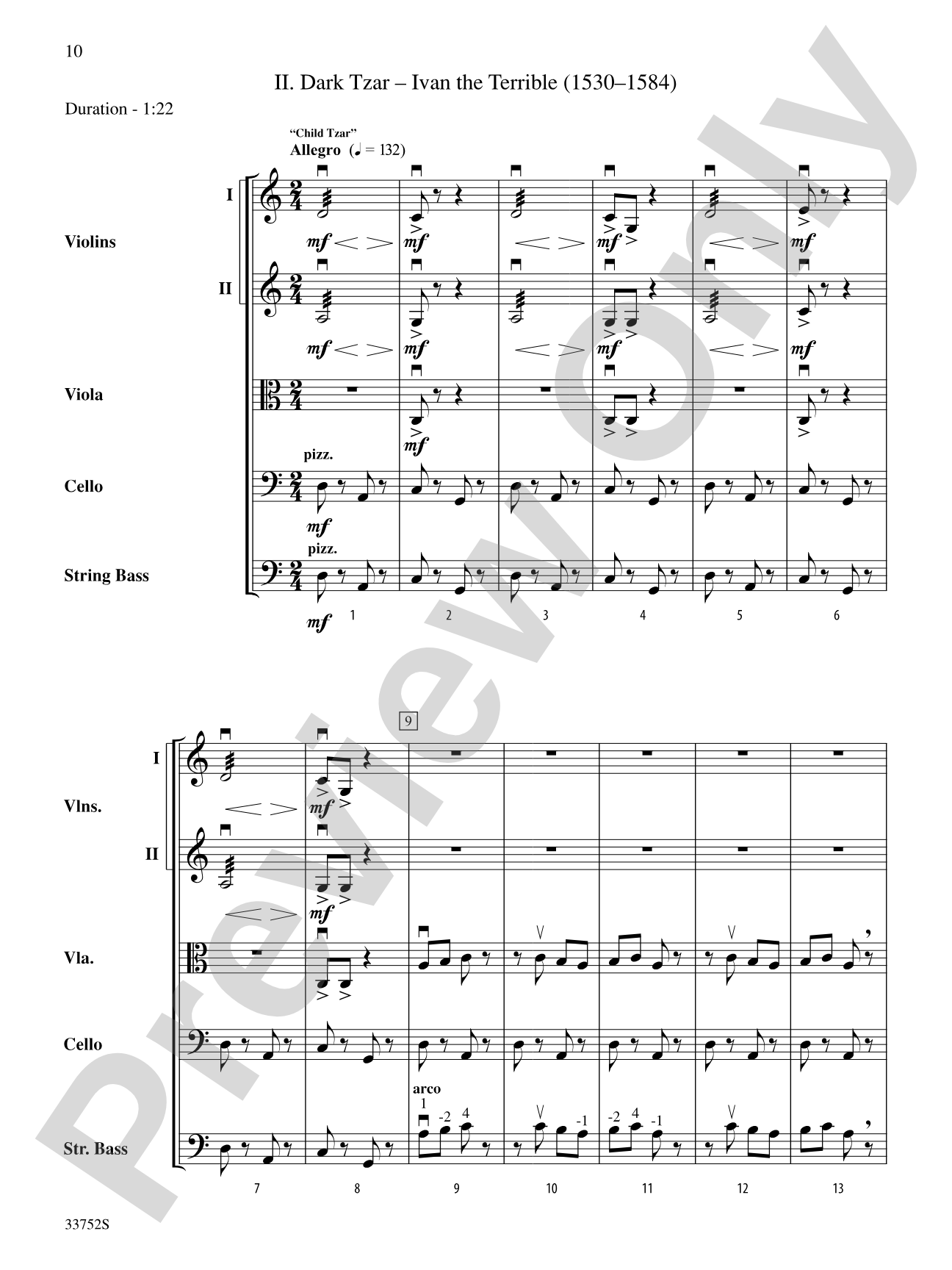 Dancing with the Tzars: String Orchestra Conductor Score & Parts