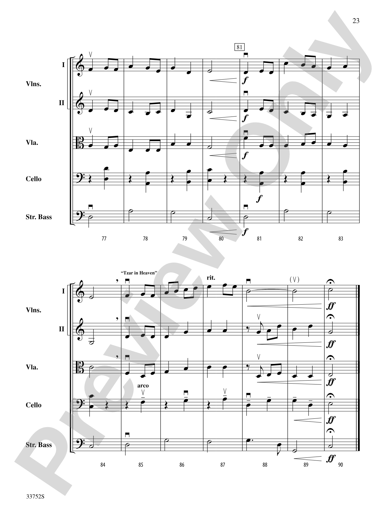 Dancing with the Tzars: String Orchestra Conductor Score & Parts
