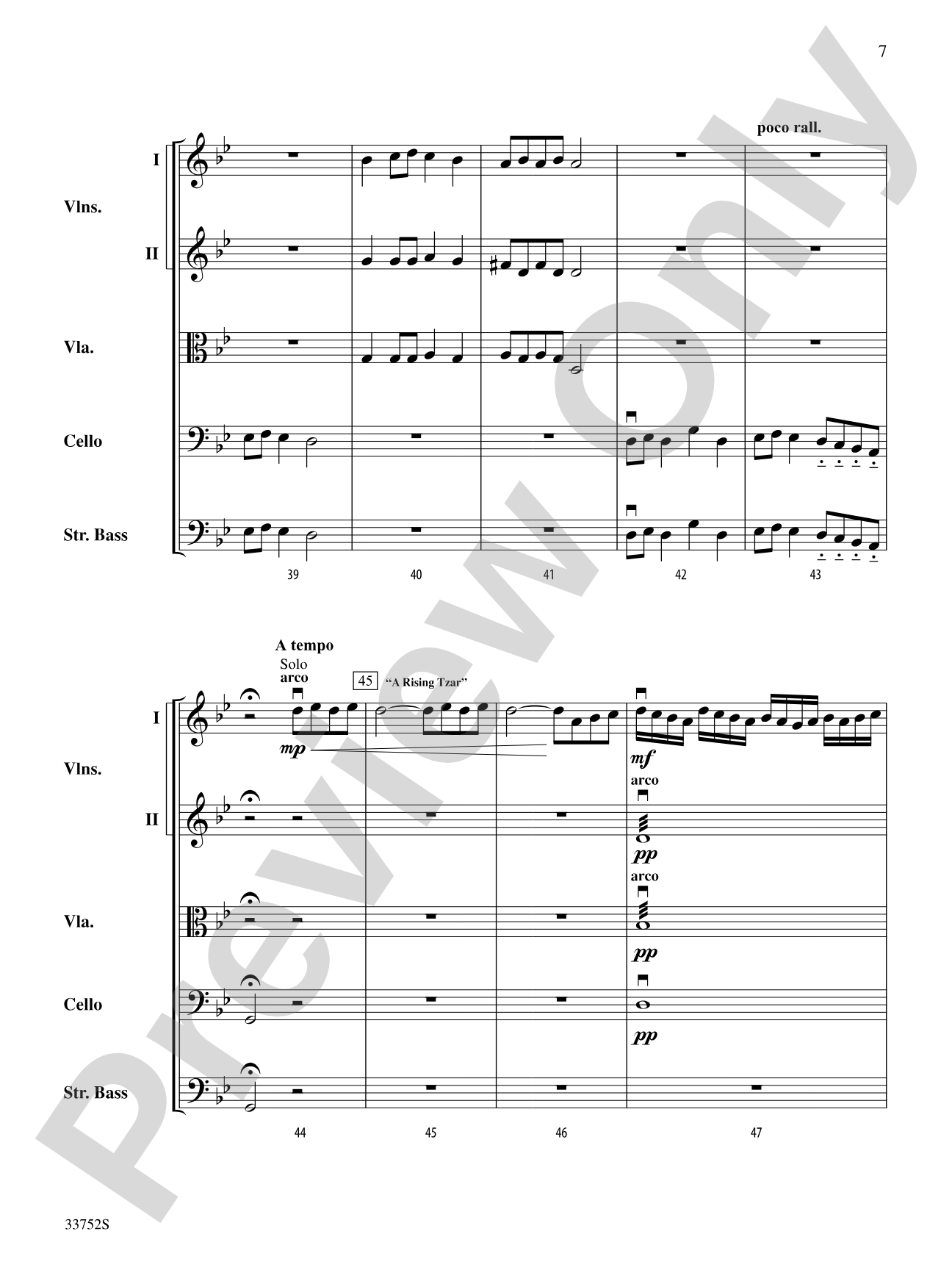 Dancing with the Tzars: String Orchestra Conductor Score & Parts