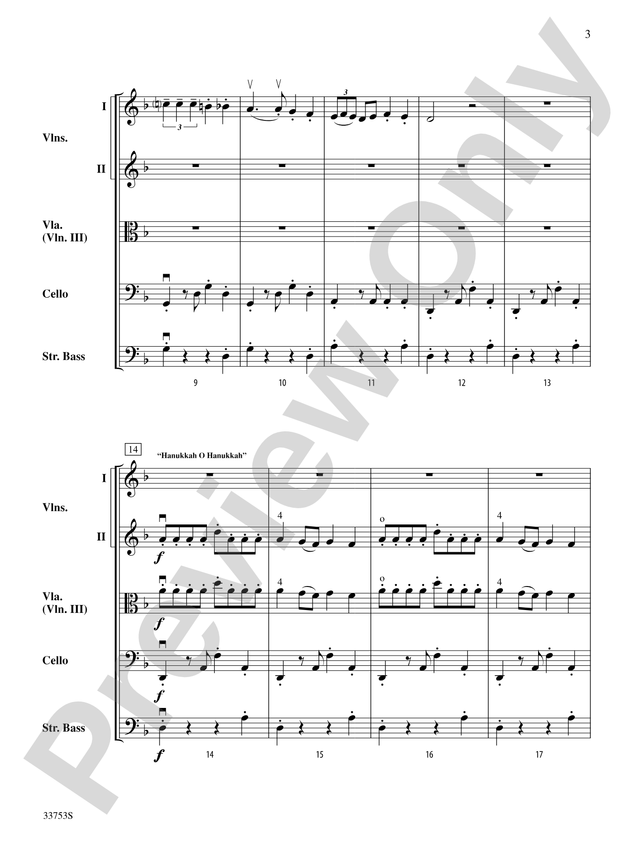 Hanukkah Habanera: String Orchestra Conductor Score & Parts