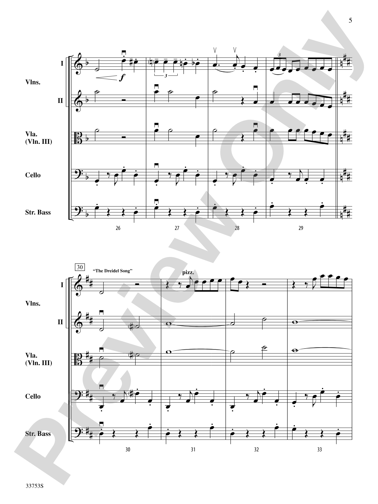 Hanukkah Habanera: String Orchestra Conductor Score & Parts