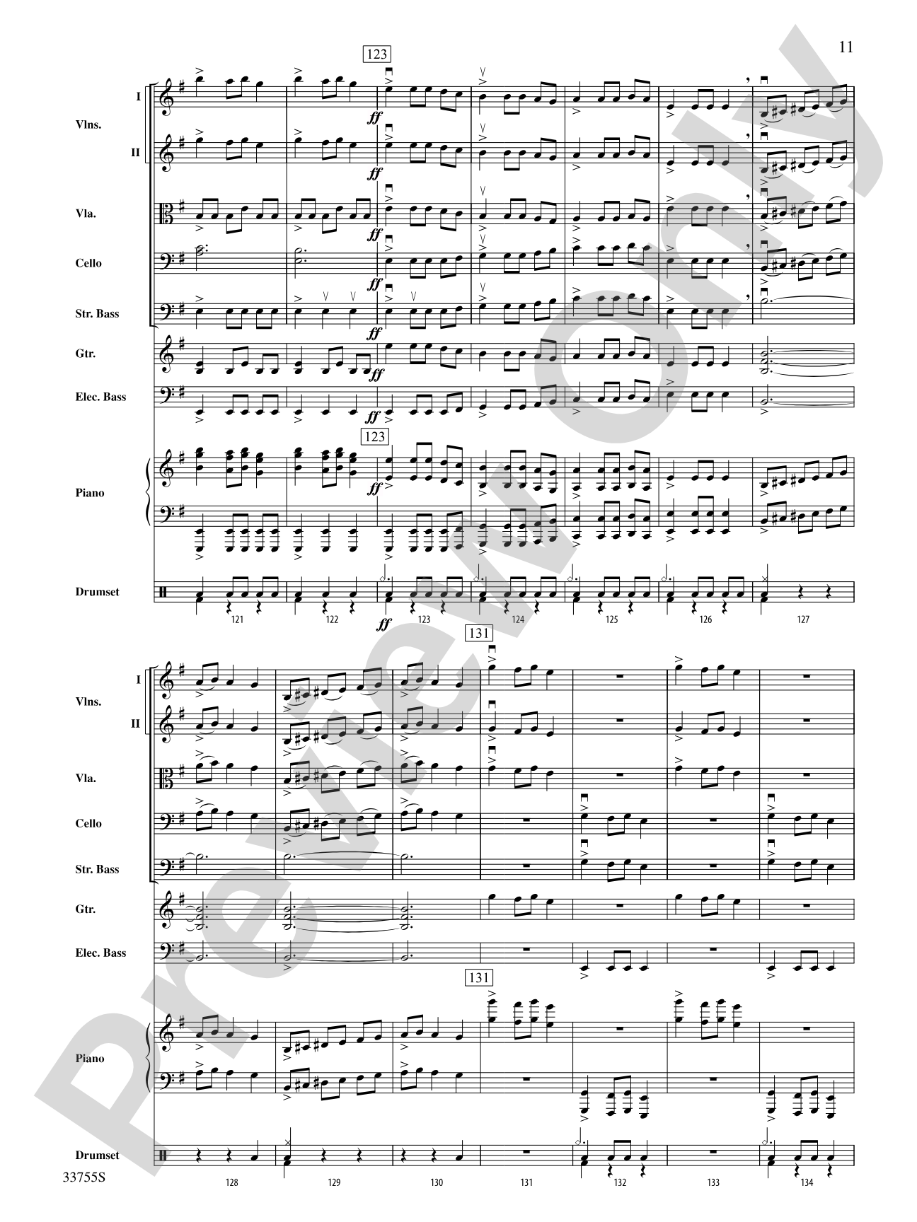 Christmas Eve/Sarajevo 12/24: String Orchestra Conductor Score & Parts