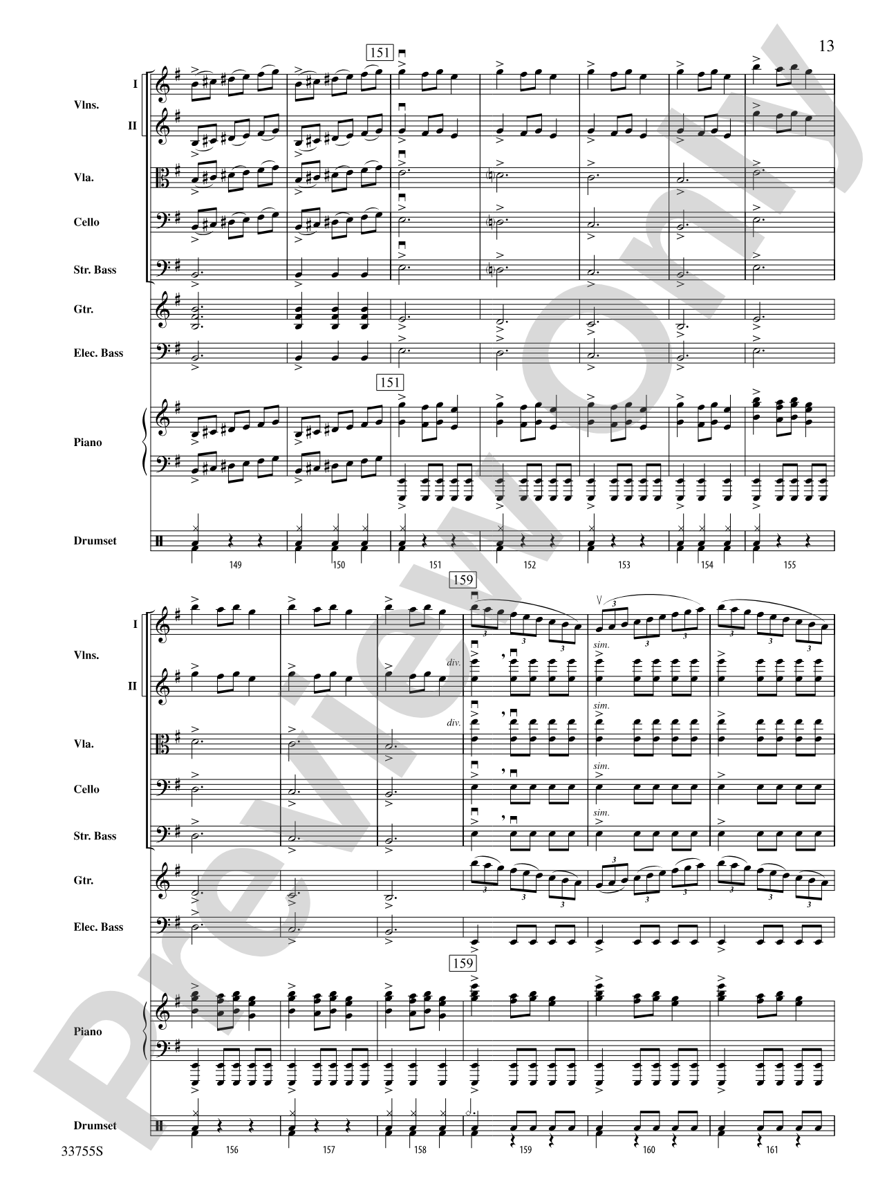 Christmas Eve/Sarajevo 12/24: String Orchestra Conductor Score & Parts