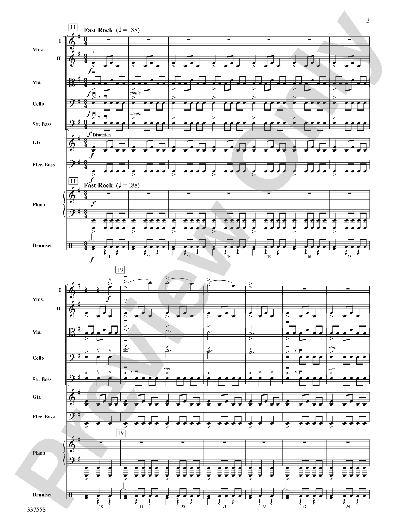 Christmas Eve/Sarajevo 12/24: String Orchestra Conductor Score & Parts