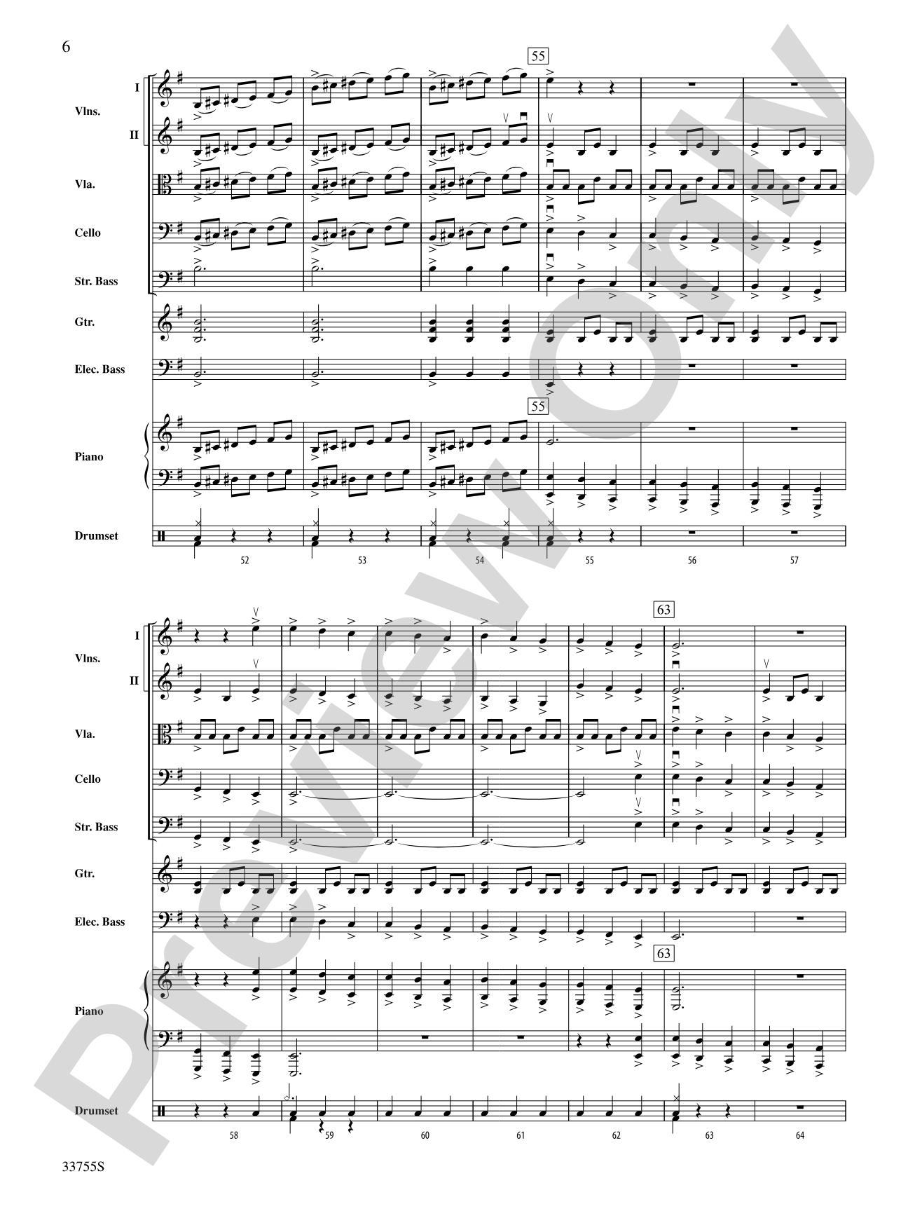 Christmas Eve/Sarajevo 12/24: String Orchestra Conductor Score & Parts