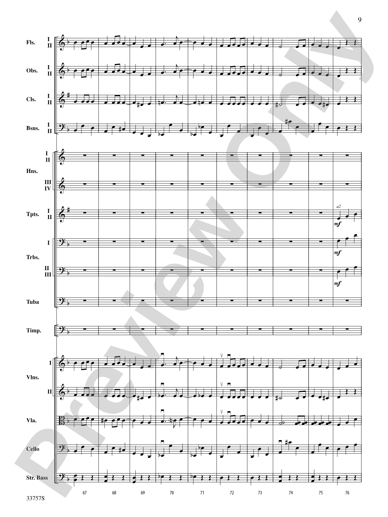 The Quest: Full Orchestra Conductor Score & Parts