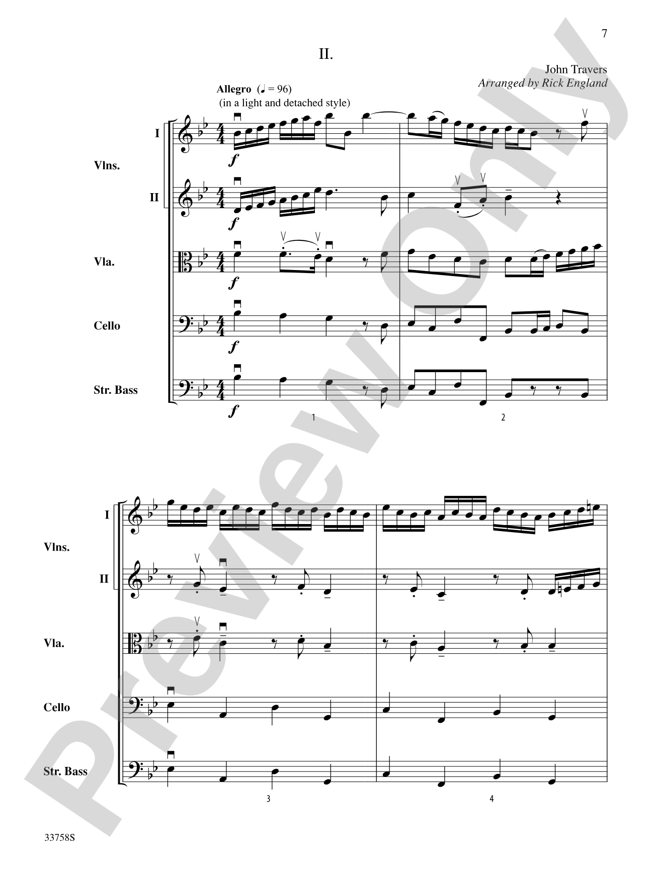 Two English Voluntaries: String Orchestra Conductor Score & Parts