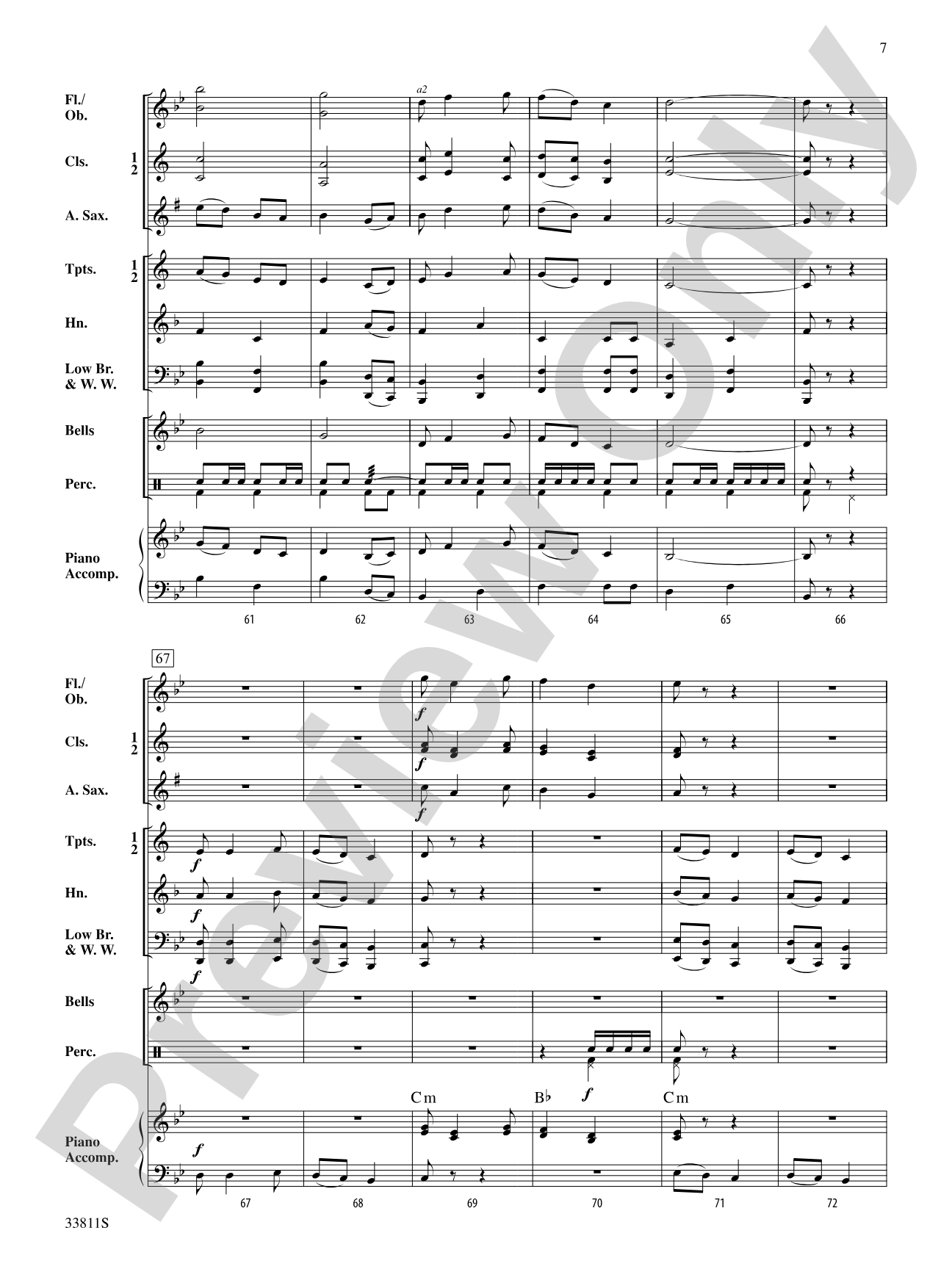 Cold Brook March: Concert Band Conductor Score & Parts