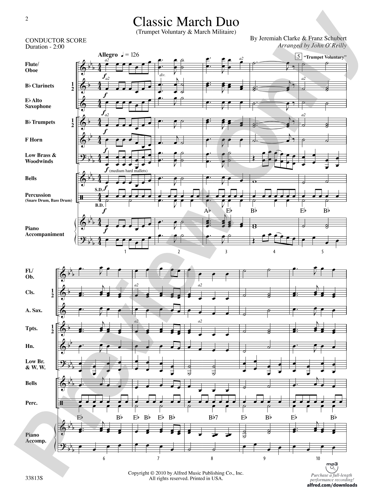 Classic March Duo: Concert Band Conductor Score & Parts